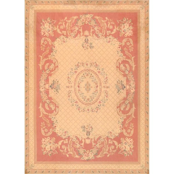 Pasargad Home Abusson Hand-Knotted Wool Rectangle Area Rug 8 ft. 5 in. x 11 ft. 7 in. 59741